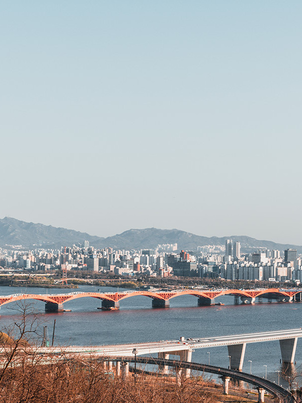 Vue de Hangang depuis le Haneul Park